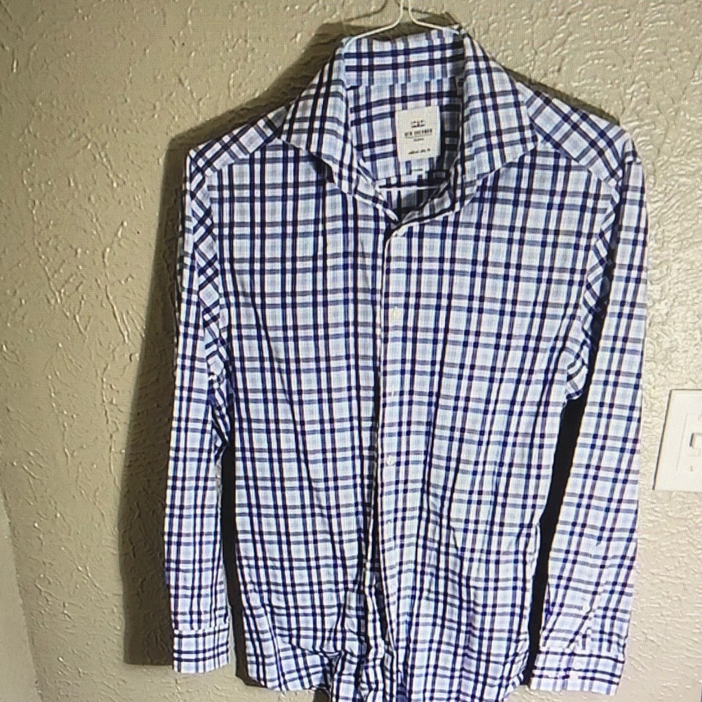 Men's Blue Plaid Shirt